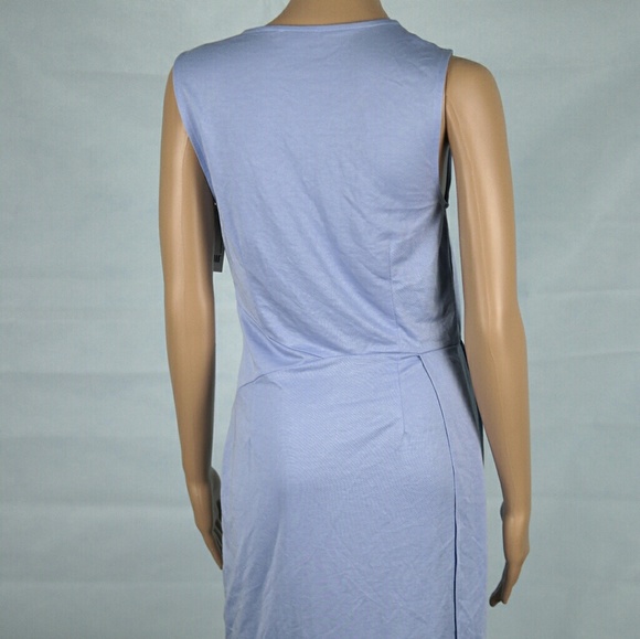 NWT Macy's light blue purple wrap style dress - Picture 4 of 6